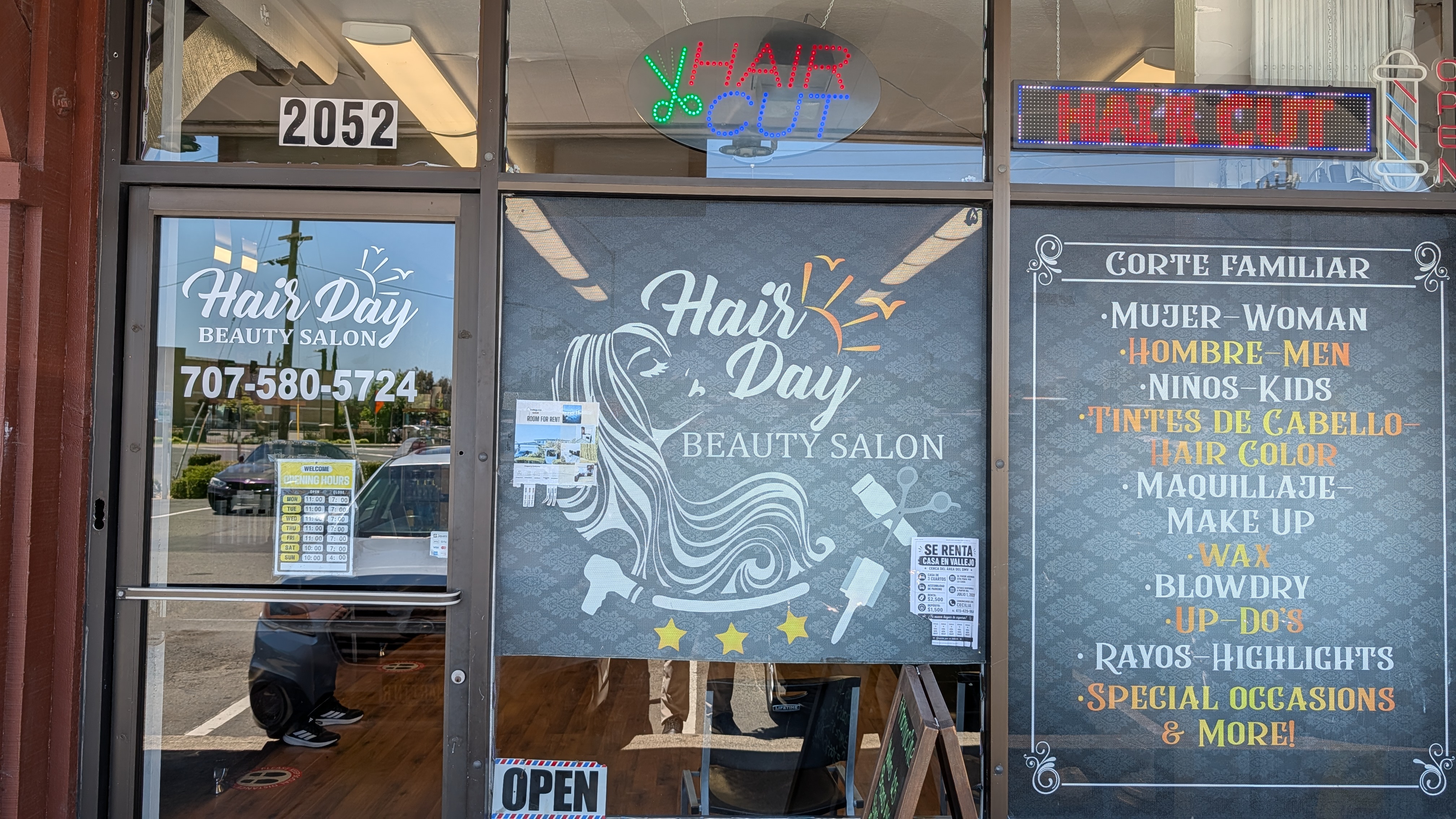 Inside Hair Day Beauty Salon in Vallejo